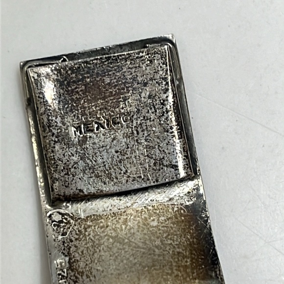 Vintage SS bracelet. 7 in. MEXICO. Weighs approx 37.60 grams. Secure closure. - Picture 6 of 11